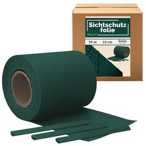 Kingpower PVC-privacy-stroken voor dubbelstaafmathekken Privacyfolie voor dubbelstaaf-, spijl- en tuinhekken Groen, 35 m pas cher