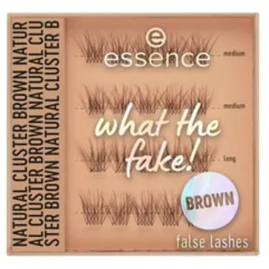 essence what the fake! false lashes - natural cluster brown Wimpers pas cher