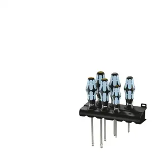 FORMAT WERA Wera 3334/3355/6 Jeu de tournevis, acier inoxydable + Rack, 6 pièces - 05032061001 pas cher