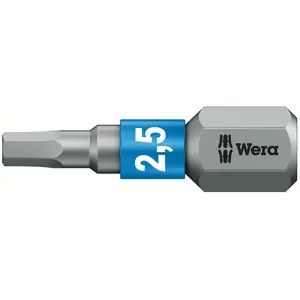 Wera, Embouts, 840/1 BTZ Hex-Plus 2,5 x 25 mm (Hexagone 2,5 mm) pas cher