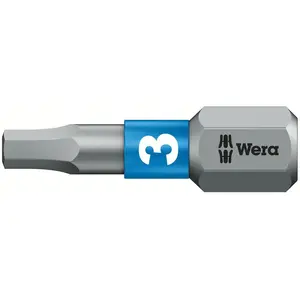 Wera, Embouts, 840/1 BTZ Hex-Plus 3,0 x 25 mm (Six pans creux 3,0 mm) pas cher