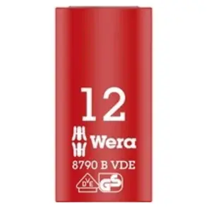 Wera WERA 8790 B VDE 05004956001 Aussen-Sechskant VDE-Steckschlüsseleinsatz 12 mm pas cher
