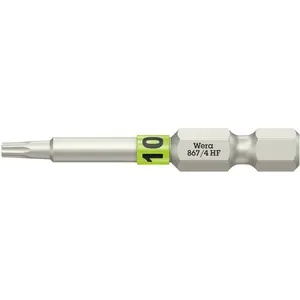 05060506001 - embout avec fonction de retenue, 867/4 torx® hf embouts avec fonction de retenue, tx 10 x 50 mm - Wera pas cher