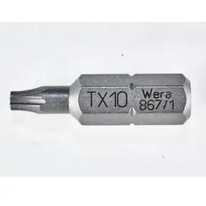 Wera 5066500001 1/4" Torx Bit met boring - T10 x 25mm pas cher
