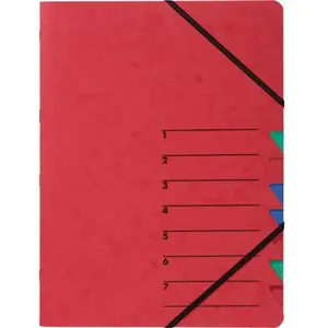Pagna 24061-01 easy trieur a4 en carton avec 7 onglets colorés (rouge) pas cher