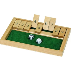Goki Dobbelspel: SHUT the BOX, 25x17.5x2cm, hout, 6+ pas cher