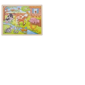 Goki Houten Legpuzzel - Op de Boerderij, 48st. pas cher