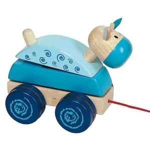Jouet à tirer Cheval Arlino Goki - Jouets en bois GK54934 pas cher