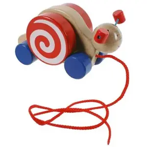 Jouet à tirer GOKI - Escargot en bois laqué - Pour bébé dès 12 mois pas cher
