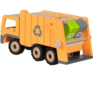 GOKI Houten Voertuig - Vuilniswagen Eco. pas cher
