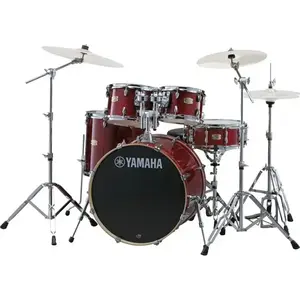 Yamaha Yamaha Stage Custom Birch Cranberry Red Batterie Rock/Fusion 5 ...