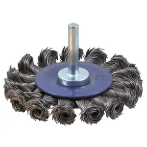 Osborn - Brosses circulaires fil tressé - Tige 6 mm acier (75 x 13 x 0,5) pas cher