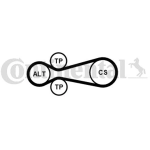 CONTITECH Kit de courroie d'accessoire pour AUDI: A6, S5, SQ5, Q5, A8, S4, S7, Q7, S6, Q8, A5, A7 (Ref: 6PK922 EXTRA K1) pas cher