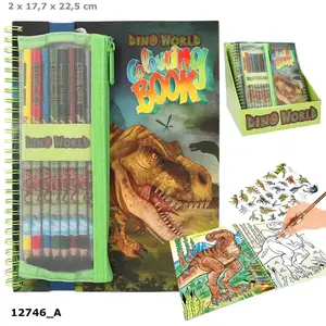 Dino World Kleurboek met Kleurpotloden