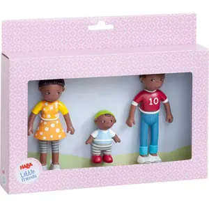 HABA Little Friends Spielset Familienzeit: 1 Mama Sophia, 1 Papa Benjamin, 1 Baby Lucas. pas cher