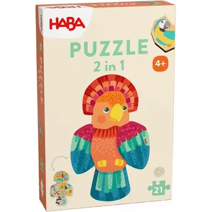 Haba Puzzle 2en1 Perroquet 21 pièces (21 pièces) pas cher