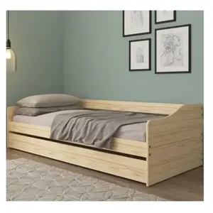 EBUY24 Lit gigogne Leonie23 90x200cm - Blanc - Avec sommier à lattes - Rangement intégré pas cher