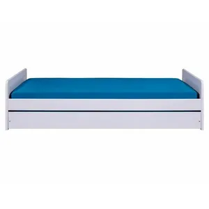 Lit Gigogne 1 Tiroir & Sommier "manily" 90x200cm Blanc - Paris Prix pas cher