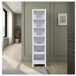 MES Bibliothèque 6 niches 50x395x197 cm en pin blanc - CHILOM pas cher