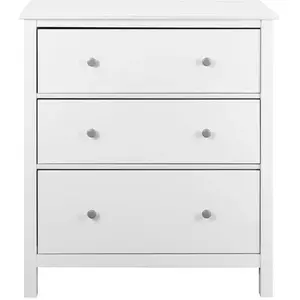 Chilly commode 3 tiroirs blanc. pas cher