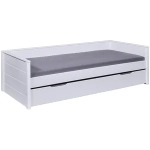 EBUY24 Dream lit 90x200cm avec 1 lit gigogne blanc. pas cher