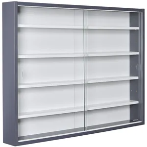 Vitrine Murale Collection "sacuma" 83cm Gris & Blanc - Paris Prix pas cher
