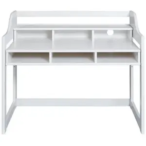 Interlink Bureau enfant Kids Learning blanc bois massif pas cher