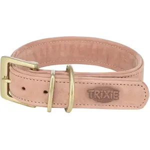 Trixie Pure collar, leather, XS: 25 31 cm/25 mm, pink (XS, Chien), Col... pas cher