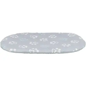 Trixie Jimmy cushion, cotton look, oval, 77 × 50 cm, light grey (Chien), Panier pour chien + chat pas cher