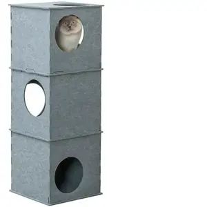 Trixie Nele - Kattenhuis & Toren - Vilt - Grijs - 38X38X105 cm pas cher