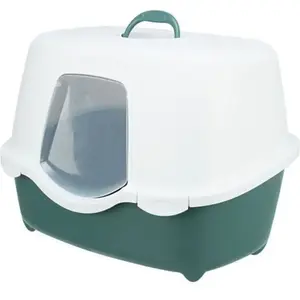 Comparateur de prix : Trixie - Kattenbak - Davio - Groen/Wit - 56X39X39 cm