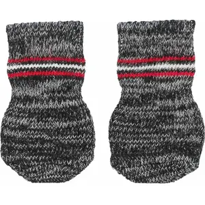 Comparateur de prix : Trixie Chaussettes pour Chien Anti-Dérapant L-XL 2 Pièces Gris