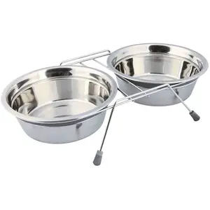 Trixie Eat on Feet Two Lot de 6 gamelles Anti-hochet pour Chien 1,5 l pas cher
