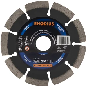 Disque à tronçonner diamanté - Rhodius - DG70 - Ø 125 mm - Alésage 22,23 mm - 1 pc(s) pas cher