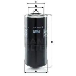 MANN-FILTER WD 962/15 Filtre à huile - APPLICATIONS NON ROUTIÈRES pas cher