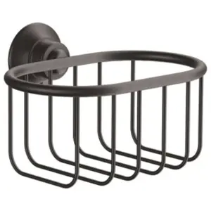 hansgrohe, Rangement pour douche, Panier à savon AXOR MONTREUX montage mural noir brossé chrome pas cher