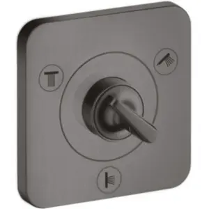 hansgrohe, Robinetterie de salle de bains, Vanne d'arrêt/inverseur AXOR CITTERIO E T/Q encastrée 12x12 brushed black chrome