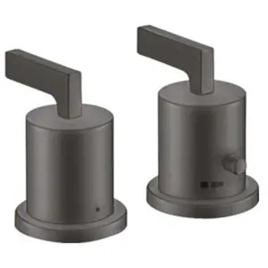 hansgrohe, Robinetterie de salle de bains, Mélangeur bain/douche 2 trous AXOR CITTERIO DN 15 avec thermostat et levier bru bl chrome