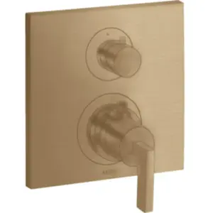 Axor, Robinetterie de salle de bains, Citterio thermostat encastré avec vanne d'arrêt/changeur, béquilles, 2 consommateu