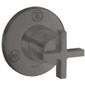 hansgrohe, Robinetterie de salle de bains, Vanne d'arrêt/inverseur AXOR CITTERIO T/Q UP m poignée croisillon brushed black chrome pas cher
