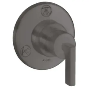 hansgrohe, Vanne, Vanne d'arrêt/inverseur AXOR CITTERIO T/Q UP avec poignée brushed black chrome pas cher