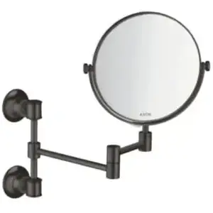 hansgrohe, Miroir cosmétique, Miroir de rasage AXOR MONTREUX montage mural brushed black chrome pas cher