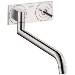 hansgrohe AXOR Uno  Mitigeur cuisine mural aspect acierVendu pargalaxus