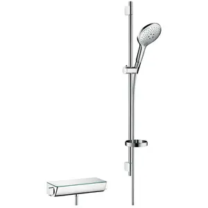 Comparateur de prix : HANSGROHE Combi Raindance select S 150 3jet 0,90 m - Ecostat Select bl...