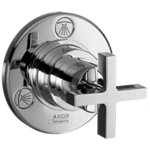 Hansgrohe AXOR Citterio Set de finition pour inverseur Trio-Quattro 3-4" poignée croisillon chromé