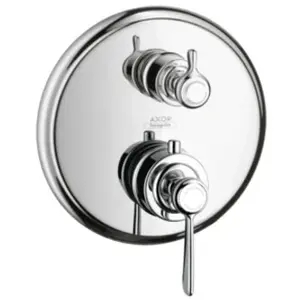 Axor, Robinetterie de salle de bains, Thermostatique MONTREUX UP avec robinet d'arrêt et poignée en inox nickel brosséVendu pargalaxus