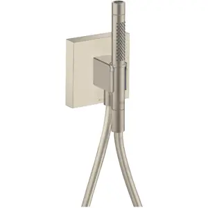 hansgrohe, Pommeau de douche, Unité de porte AXOR STARCK ORGANIC 12x12 nickel brossé (2 Types de jets) pas cher