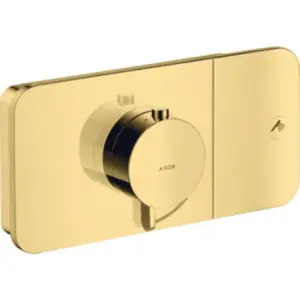 hansgrohe, Robinetterie de salle de bains, Set de finition AXOR ONE p. thermostat encastré 1 Verbr pol. or optic
