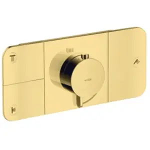 hansgrohe, Robinetterie de salle de bains, Set de finition AXOR ONE pour thermostat encastré 3 pôles or optique pas cher
