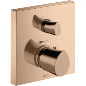 Axor, Robinetterie de salle de bains, Starck Thermostat organique à encastrer, robinet d'arrêt et inverseur, 2 consommate
